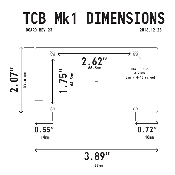 TCB Dimensions