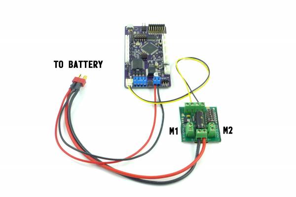 Sabertooth 2x5 connected to TCB with Power